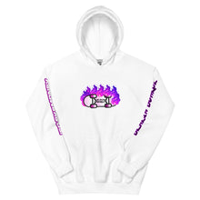 Load image into Gallery viewer, BLAZIN BOARDZ PURPLE FLAMEZ HOODIE
