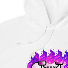 Load image into Gallery viewer, BLAZIN BOARDZ PURPLE FLAMEZ HOODIE