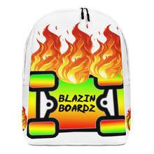 Load image into Gallery viewer, BLAZIN BOARDZ RASTA BACKPACK WHITE