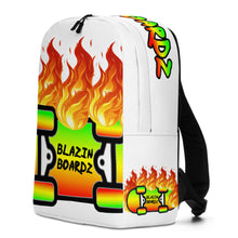 Load image into Gallery viewer, BLAZIN BOARDZ RASTA BACKPACK WHITE