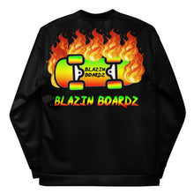 Load image into Gallery viewer, BLAZIN BOARDZ RASTA BLACK JACKET