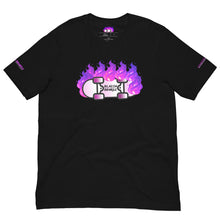 Load image into Gallery viewer, BLAZIN BOARDZ PURPLE FLAMEZ T-SHIRT
