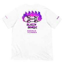 Load image into Gallery viewer, BLAZIN BOARDZ PURPLE FLAMEZ T-SHIRT
