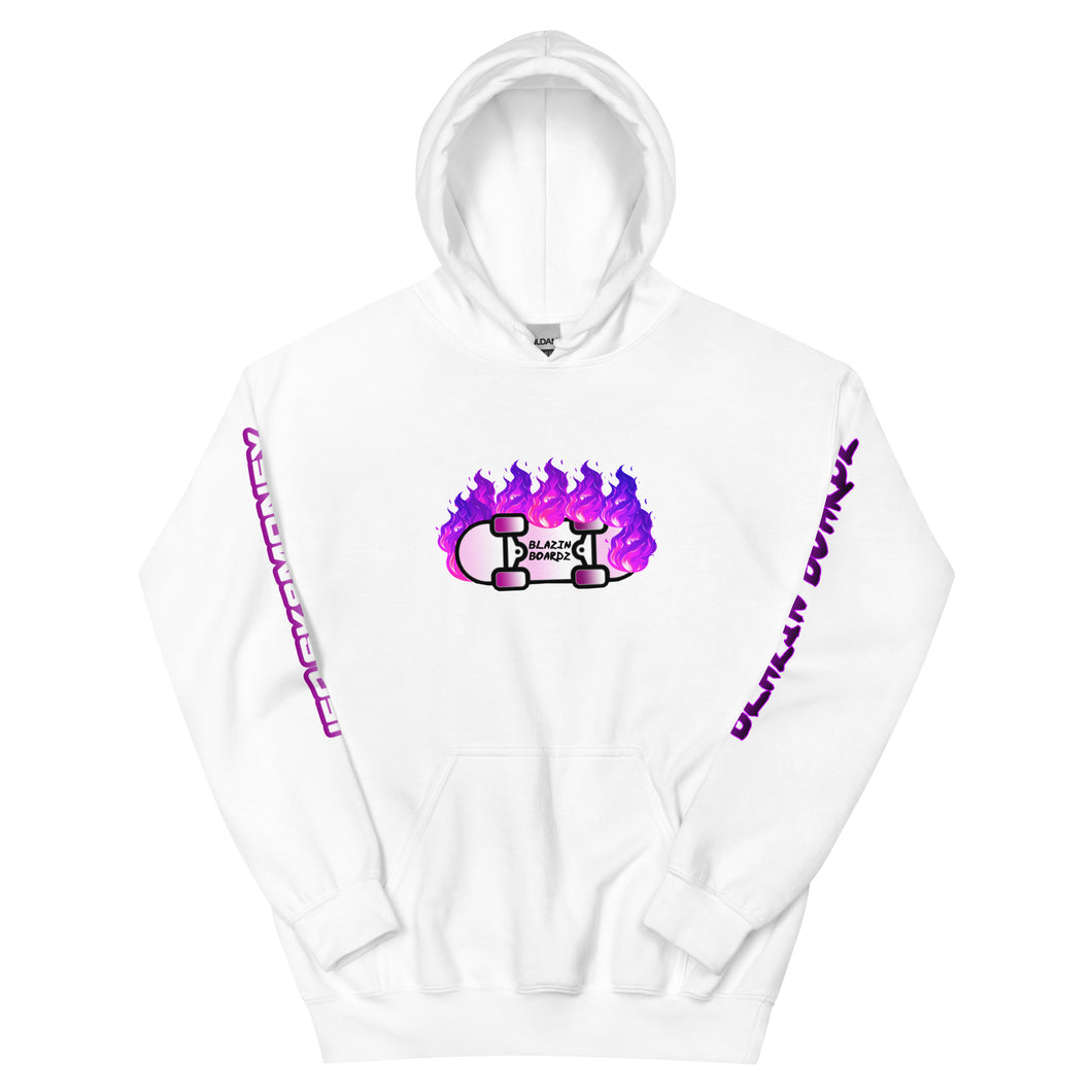 BLAZIN BOARDZ PURPLE FLAMEZ HOODIE