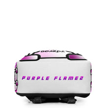 Load image into Gallery viewer, BLAZIN BOARDZ PURPLE FLAMEZ BACKPACK
