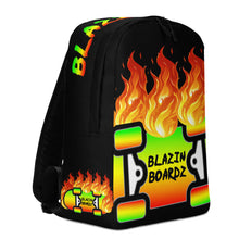 Load image into Gallery viewer, BLAZIN BOARDZ RASTA BACKPACK BLACK
