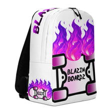 Load image into Gallery viewer, BLAZIN BOARDZ PURPLE FLAMEZ BACKPACK
