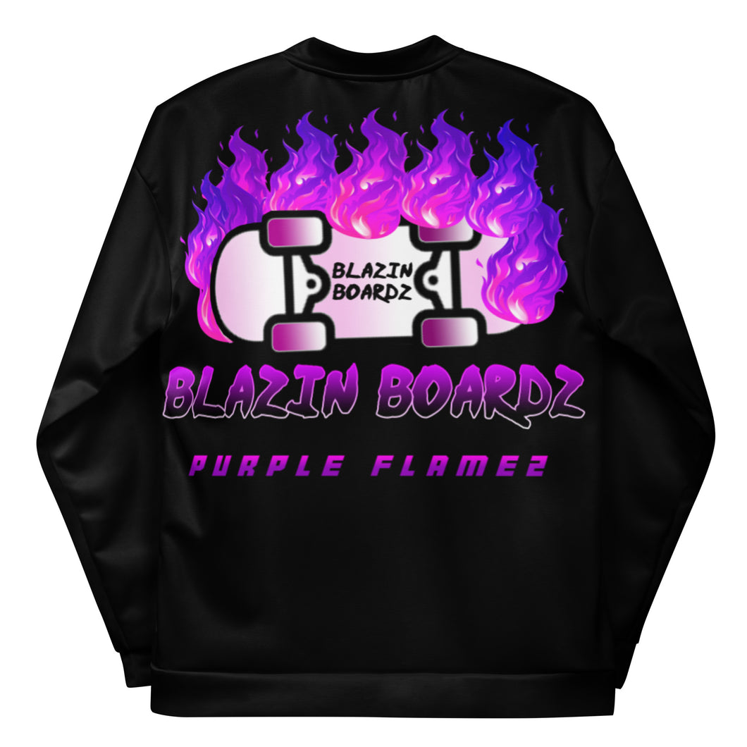 BLAZIN BOARDZ PURPLE FLAMEZ JACKET BLACK