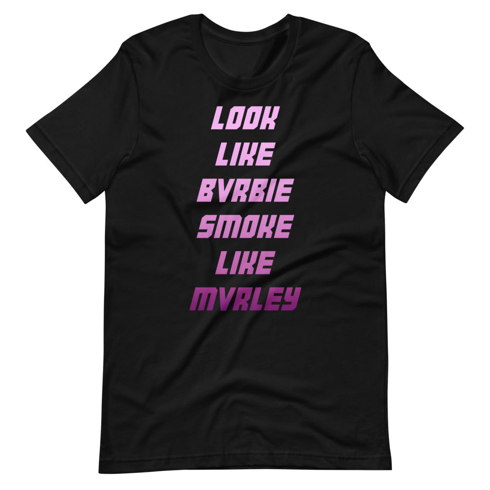 LOOK LIKE BVRBIE SMOKE LIKE MVRLEY T-SHIRT PURPLE